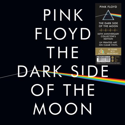 Pink Floyd - Dark Side Of The Moon (Single Sided Set, Limited Collectors Edition UV Vinyl , 2024 Reissue, 2023 Remaster, EU Pressing, 50th Anniversary Edition, UV Printed Clear Vinyl, 2 LPs)