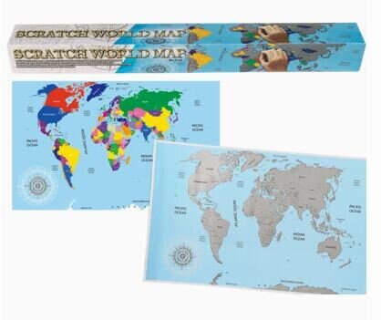 Weltkarte zum Freirubbeln - ca. 88x54 cm