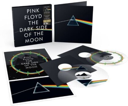 Pink Floyd - Dark Side Of The Moon (Pink Floyd Records, 2023 Remaster, Gatefold, Single Sided Set, Édition 50ème Anniversaire, Édition Collector, UV Printed Clear Vinyl, 2 LP)