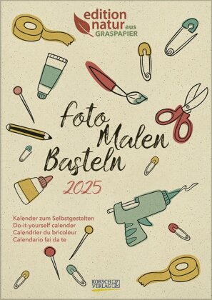 Foto-Malen-Basteln Bastelkalender A4 Graspapier 2025