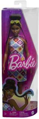 Barbie Fashionistas-Puppe mit Dutt und gehäkeltem Neckholderkleid