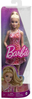 Barbie Fashionistas-Puppe mit blondem Pferdeschwanz und Blumenkleid