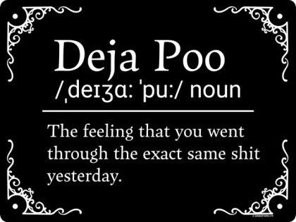 Deja Poo Definition - Mini Tin Sign
