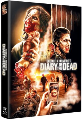 Diary of the Dead (2007) (Wattiert, Limited Edition, Mediabook, Uncut, Blu-ray + DVD)