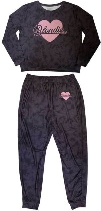 Blondie Ladies Pyjamas - Heart Of Glass (Purple)