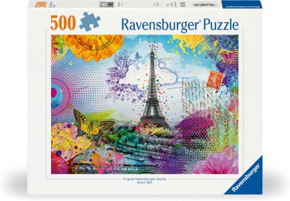 Ravensburger Puzzle 12000772 Postkarte aus Paris - 500 Teile Puzzle für Erwachsene ab 12 Jahren