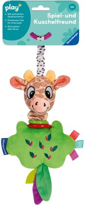 Ravensburger 4851 play+ Zappel-Giraffe, Kuscheltier mit lustigem Spieleffekt - Baby-Spielzeug ab 0 Monate