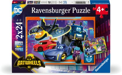 Ravensburger Kinderpuzzle 12001054 - Seid ihr bereit? - 2x24 Teile Batwheels Puzzle für Kinder ab 4 Jahren