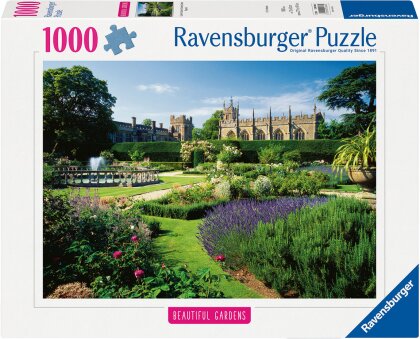 Ravensburger Puzzle 12000848, Beautiful Gardens - Queen's Garden, Sudeley Castle, England - 1000 Teile Puzzle für Erwachsene und Kinder ab 14 Jahren