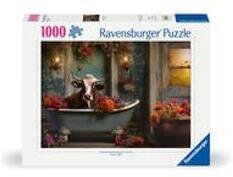 Ravensburger Puzzle 12000782 - Die Kuh in der Badewanne- 1000 Teile Puzzle für Erwachsene ab 14 Jahren