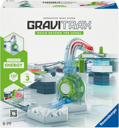 Ravensburger GraviTrax Action-Set Energy 27482 - GraviTrax Starterset für deine Kugelbahn - Murmelbahn und Konstruktionsspielzeug ab 8 Jahren, GraviTrax Zubehör alleine bespielbar