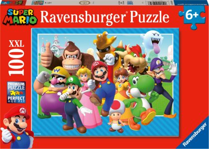 Ravensburger Kinderpuzzle 12001074 - Los geht's! - 100 Teile XXL Super Mario Puzzle für Kinder ab 6 Jahren