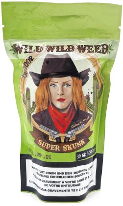 Wild Wild Weed Super Skunk (30g) - Outdoor (CBD:<20%, THC:<1%)