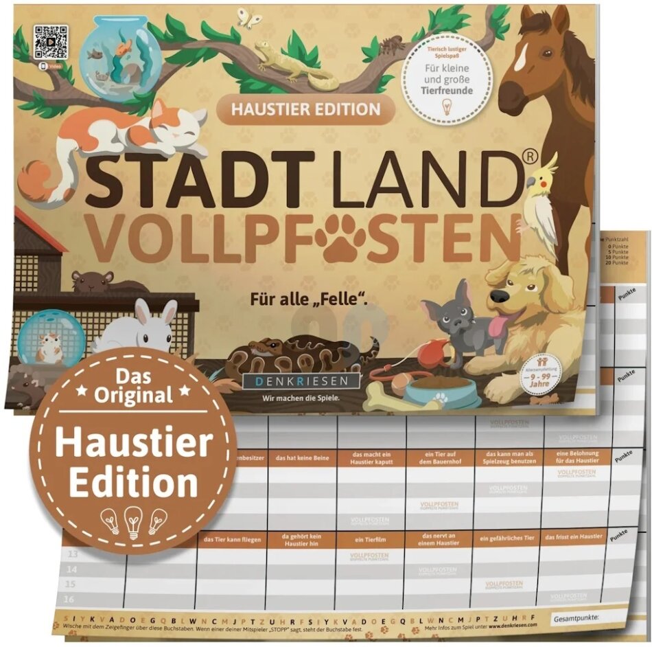 DENKRIESEN - STADT LAND VOLLPFOSTEN® - HAUSTIER EDITION - "Für alle "Felle"." - A4