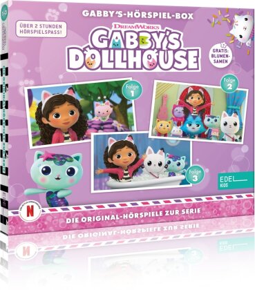 Gabby's Dollhouse - Hörspiel-Box,Folge 1-3 Mit Blumentütchen (3 CDs)