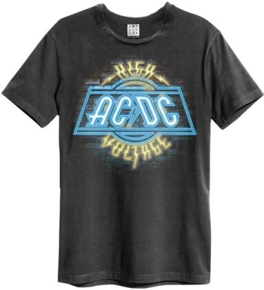 AC/DC: High Voltage Neon - Amplified Vintage Charcoal T-Shirt