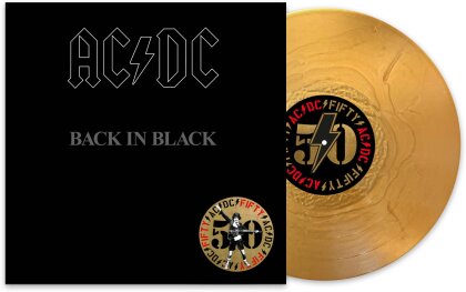 AC/DC - Back In Black (2024 Reissue, 50 Years Of Rock And Roll, Sony, Gold Nugget Vinyl, LP)