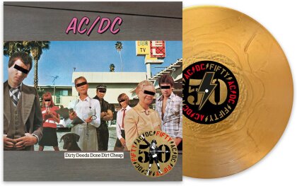 AC/DC - Dirty Deeds Done Dirt Cheap (2024 Reissue, 50 Years Of Rock And Roll, Sony, Gold Nugget Vinyl, LP)