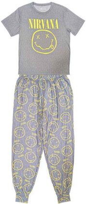 Nirvana Unisex Pyjamas - Yellow Smile (Grey)