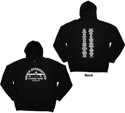 Bruce Springsteen Unisex Pullover Hoodie - Tour '23 Leaning Car (Back Print & Ex-Tour)