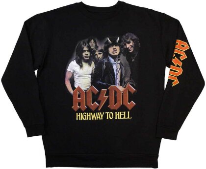 AC/DC Unisex Sweatshirt - H2H Band (Black) (Sleeve Print)