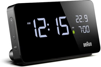 Braun digital Rectangular Alarm Clock - black