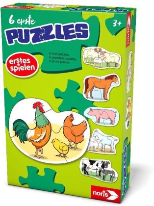 6 erste Puzzles Bauernhoftiere