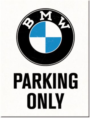 BMW - Parking Only White Magnet