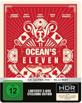 Ocean's Eleven (2001) (Limited Edition, Steelbook, 4K Ultra HD + Blu-ray)