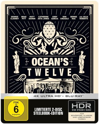Ocean's Twelve (2004) (Limited Edition, Steelbook, 4K Ultra HD + Blu-ray)