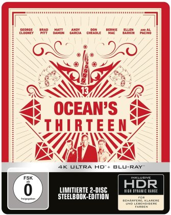 Ocean's Thirteen (2007) (Limited Edition, Steelbook, 4K Ultra HD + Blu-ray)