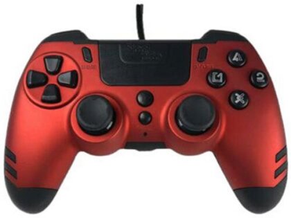 PS4 Controller Steelplay Slim Pack Wired red kompatibel mit PC und PS3