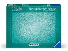 Ravensburger Puzzle 12000189 - Krypt Puzzle Metallic Mint - Schweres Puzzle für Erwachsene und Kinder ab 14 Jahren, mit 736 Teilen