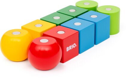 BRIO – 30435 Magnetische Holzbausteine | Holzbausteine für Kinder ab 12 Monaten