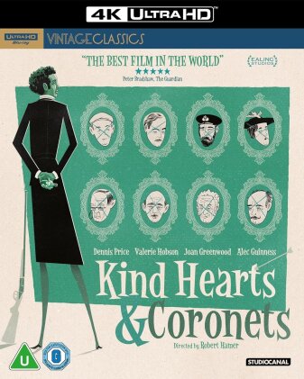 Kind Hearts and Coronets (1949) (Vintage Classics, s/w, 4K Ultra HD + Blu-ray)