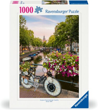 Fahrrad und Blumen in Amsterdam