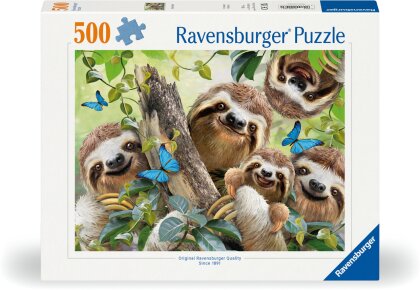 Ravensburger Puzzle 12000203 - Faultier Selfie - 500 Teile Puzzle für Erwachsene und Kinder ab 10 Jahren, Puzzle mit Tier-Motiv