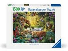 Ravensburger Puzzle 12000696 - Idylle am Wasserloch - 1500 Teile Puzzle für Erwachsene und Kinder ab 14 Jahren, Puzzle mit Tiger-Motiv