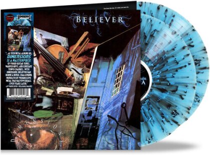 Believer - Dimensions (2024 Reissue, Bombworks Records, Gatefold, Édition Limitée, Black/Blue Vinyl, 2 LP)