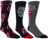Rolling Stones - Rolling Stones Assorted Crew Socks 3 Pack (One Size)