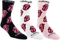 Rolling Stones - Rolling Stones Womens Assorted Crew Socks 3 Pack (One Size)