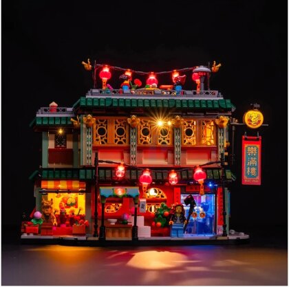 Light My Bricks - Kit di illuminazione a LED per LEGO® 80113 Festa del ritrovo familiare