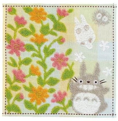 Ghibli - Mon Voisin Totoro - Mini Serviette Totoro Jardin de Fleurs 25x25cm