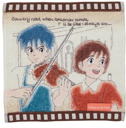 Ghibli - Si tu tends l'oreille - Mini Serviette Celluloid Shizuku et Seiji 25x25cm
