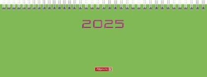Brunnen 1077261535 Querterminbuch Modell 772 (2025)| 2 Seiten = 1 Woche| 297 × 105 mm| 112 Seiten| Karton-Einband| grün