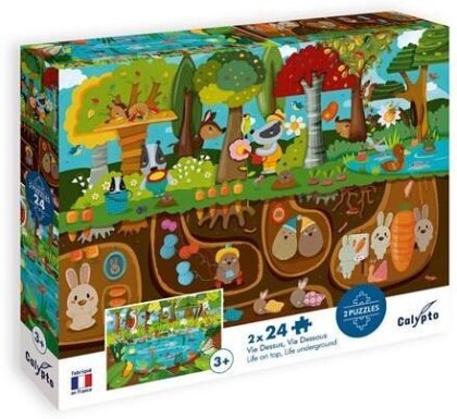 Calypto Waldtiere 2x24 Teile Puzzle