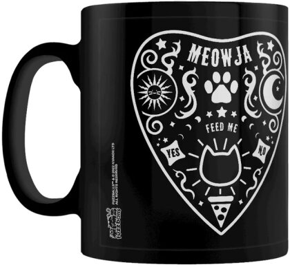Fuzzballs Death and Meowja Black Mug