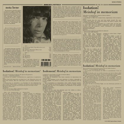 Roberta Settels - Music In Crisis (2 LPs)