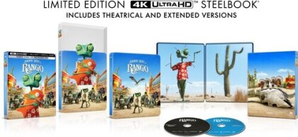 Rango (2011) (Extended Edition, Cinema Version, Limited Edition, Steelbook, 4K Ultra HD + Blu-ray)