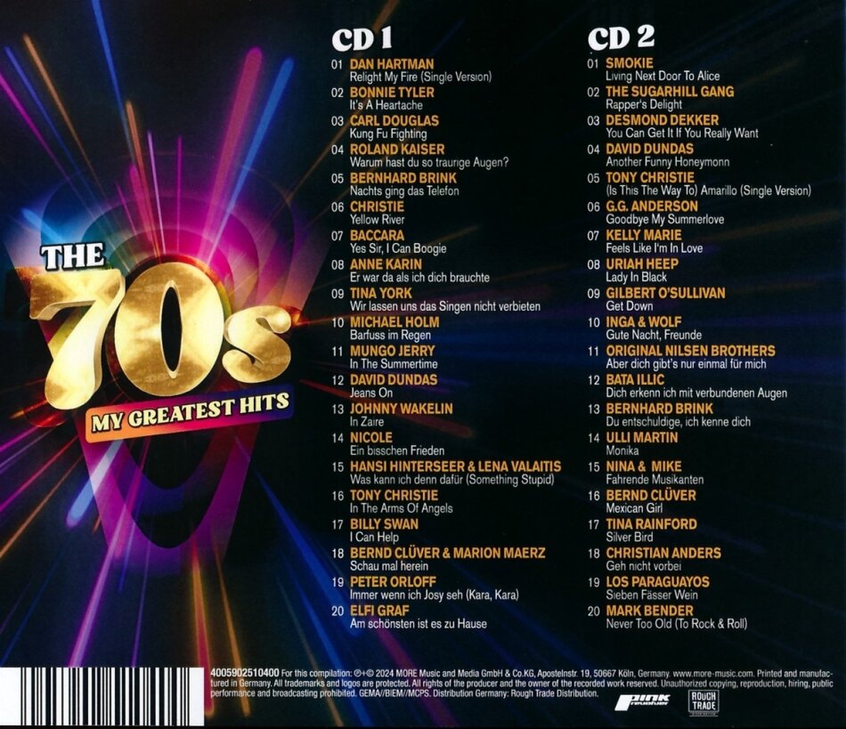 The 70s My Greatest Hits (2 CDs) - Main Image